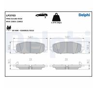DELPHI LP3703 Kit pastiglie freno, Freno a disco per JEEP