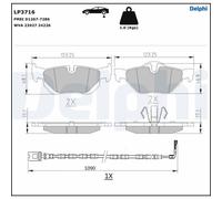 DELPHI LP3716 Kit pastiglie freno, Freno a disco per BMW