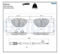 DELPHI LP3719 Kit pastiglie freno, Freno a disco per BMW