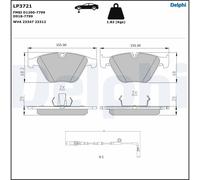 DELPHI LP3721 Kit pastiglie freno, Freno a disco per BMW