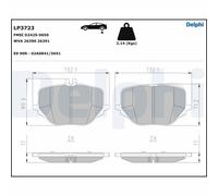 DELPHI LP3723 Kit pastiglie freno, Freno a disco per MERCEDES-BENZ