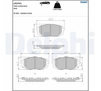 Set di pastiglie freno DELPHI LP3741, anteriore
