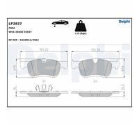 DELPHI LP3837 Kit pastiglie freno, Freno a disco per CITROËN,OPEL,PEUGEOT,VAUXHA