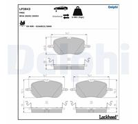 DELPHI LP3843 Kit pastiglie freno, Freno a disco per MERCEDES-BENZ