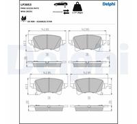 DELPHI LP3853 Kit pastiglie freni
