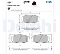 DELPHI LP3877 Kit pastiglie freno, Freno a disco per HYUNDAI