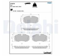 DELPHI LP3879 Kit pastiglie freno, Freno a disco per HYUNDAI