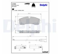 DELPHI LP3886 Kit pastiglie freno, Freno a disco per FORD
