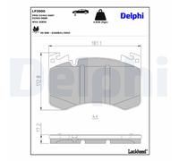 DELPHI LP3900 Kit pastiglie freno, Freno a disco per LAND ROVER
