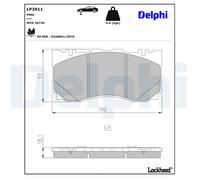 DELPHI LP3911 Kit pastiglie freno, Freno a disco per MERCEDES-BENZ