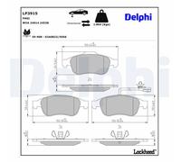 DELPHI LP3915 Kit pastiglie freni