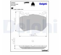 DELPHI LP3916 Kit pastiglie freni