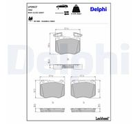 DELPHI LP3927 Kit pastiglie freno, Freno a disco per MERCEDES-BENZ