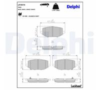 DELPHI LP3974 Kit pastiglie freni