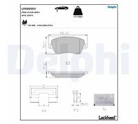DELPHI LP5005EV Kit pastiglie freni
