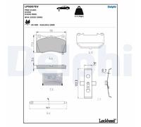DELPHI LP5007EV Kit pastiglie freni