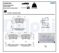 Set di pastiglie freno DELPHI LP5021EV