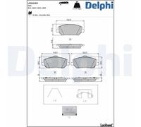 DELPHI LP5023EV Kit pastiglie freno a disco KIA