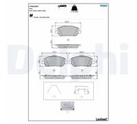 DELPHI LP5023EV Kit pastiglie freno, Freno a disco per HYUNDAI,KIA