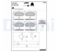 DELPHI LP5030EV Kit pastiglie freni