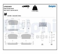 DELPHI LP5034EV Kit pastiglie freno, Freno a disco per TESLA