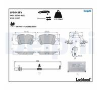 DELPHI LP5042EV Kit pastiglie freni