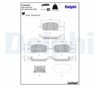Delphi Kit pastiglie freni LP5045EV Low-Metallic per MAZDA MX-30