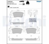 DELPHI LP5062EV Kit pastiglie freno, Freno a disco per GENESIS,HYUNDAI,KIA