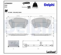 DELPHI LP5065EV Kit pastiglie freno, Freno a disco per PORSCHE