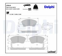 DELPHI LP810 Kit pastiglie freni Anteriore per HONDA CIVIC VI Hatchback (EJ, EK)
