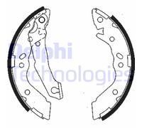 DELPHI LS1836 Kit ganasce freni 180mm per HYUNDAI ACCENT I (X-3) PONY (X-2)