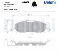 DELPHI Pastiglia Freno Frontale Con Anti-quietsch-blech per Ford USA Explorer
