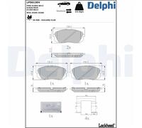 Delphi Pastiglie Freni Anteriori per Kia