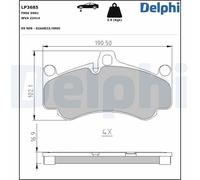 DELPHI Pastiglie Freno Kit Frontale per Porsche 911 997 996 980