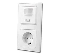 DELPHI rilevatore di movimento e presa bianca, da incasso, 230V~