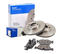 DELPHI Set Pastiglie Freno + Dischi Ventilato Posteriore per Renault Scénic II