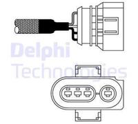 DELPHI Sonda Controllo Lambda Adatto A per VW Golf III 1.6 1.4 75
