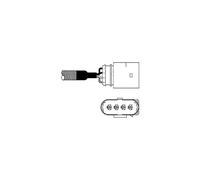 Delphi Sonda lambda a dito ES10978-12B1 riscaldata 470 mm per Audi, Skoda, VW