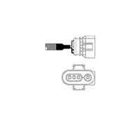 Delphi Sonda lambda a dito ES10987-12B1 per VW e Audi