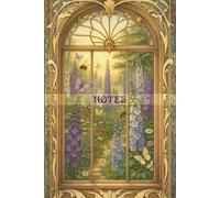 Delphinium Garden Window Notebook: 120 pages with a beautiful Art Nouveau style cover