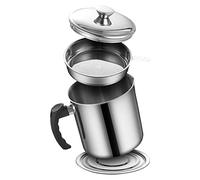 delr 2 Grasso - Contenitore colino olio grancon vassoio anti-scottatura, filtro olio cucina 1,4 l, utensili da cucina per conservare grassi, oli per friggere