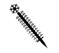 delr 24 "Fiocco di Neve Meter - Misuratore di profondità della neve per motoslitte | Asta di misurazione della neve | Segnale di benvenuto per il cortile di misurazione della neve | Misuratore