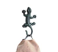delr Appendiabiti Gecko, Appendiabiti in Gecko, Ganci da appendere a parete, Supporto per chiavi in ghisa, decorazione da parete, grucce per cappelli da parete