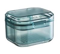 delr Astuccio per protesi | ritenzione - Astuccio portabicchieri per protesi a prova di perdite da viaggio con coperchio impermeabile, portaoggetti per bagno con fermo