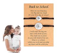 delr Auguri,Bracciale in acciaio al titanio per il primo giorno lezioni - Regali Ritorno a scuola Festa della mamma Compleanno Gioielli Natale Regali Tessuto per l'amante