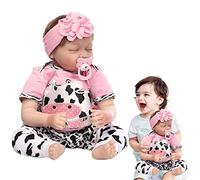 delr bambino simulazione, Bambole realistiche Peso morbido per i bambini piccoli, occhi chiusi Simulazione Texture Pelle Ragazza appena nata Bambini piccoli con braccia e gambe ovili