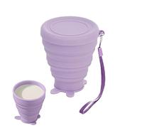 delr Bicchieri pieghevoli da viaggio, tazza da viaggio in silicone riutilizzabile, tazza portatile da campeggio, espandibile con coperchio e , tazze di alimentare per bere all'aperto
