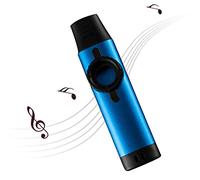 delr Bocca Kazoo,Kazoo in alluminio per adulti | Kazoo Metal Strumenti musicali facili da imparare per bambini/Adulti/Amanti della musica con copertura della testa in silicone per chitarra