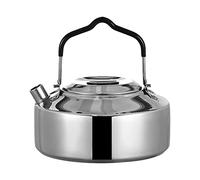 delr Bollitore per zaino in spalla - Pentola da campeggio in acciaio inox 1 litro | Bollitore acqua portatile compatto per campeggio all'aperto, macchina da caffè compatta per stufa