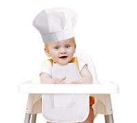 delr Chef per Neonato, grembiule e cappello da cuoco per bambino neonato, costumi audaci per la fotografia neonati neonato Costume grembiule cuoco bianco per neonati